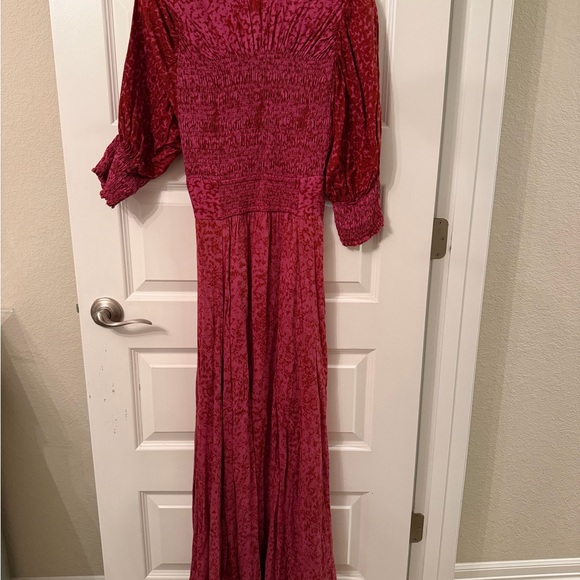 Elegant Free People Red Button-Down Maxi Dress - Picture 4 of 9